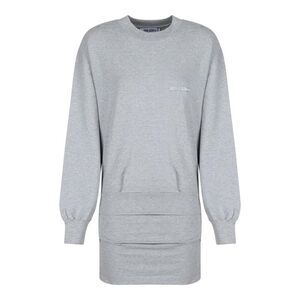 THE ATTICO Cotton Jersey Sweatshirt Dress Women MELANGE GREY Dresses